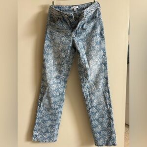 BP Blue & White Floral Skinny Jeans | Low Rise, Cotton